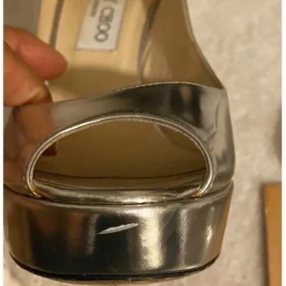Jimmy Choo Patent leather silver heels - Picture 9 of 15